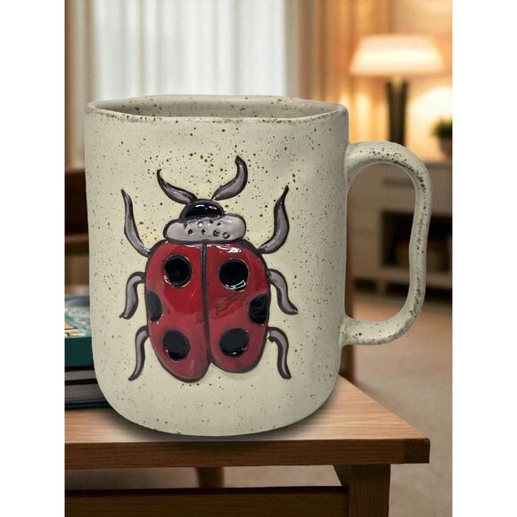 Anthropologie Woodland Coffee Tea Mug Ladybug - Picture 1 of 9